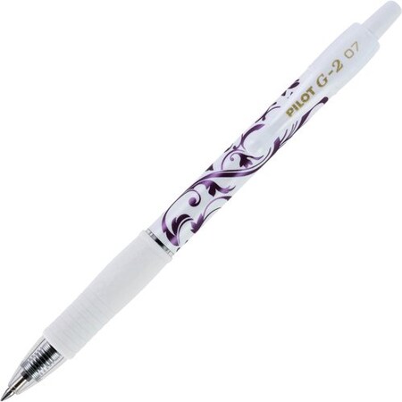 Pilot Roller Pen, Gel Ink, 0.7mm, Fashion, Purple Design/WE, 12PK PIL31182